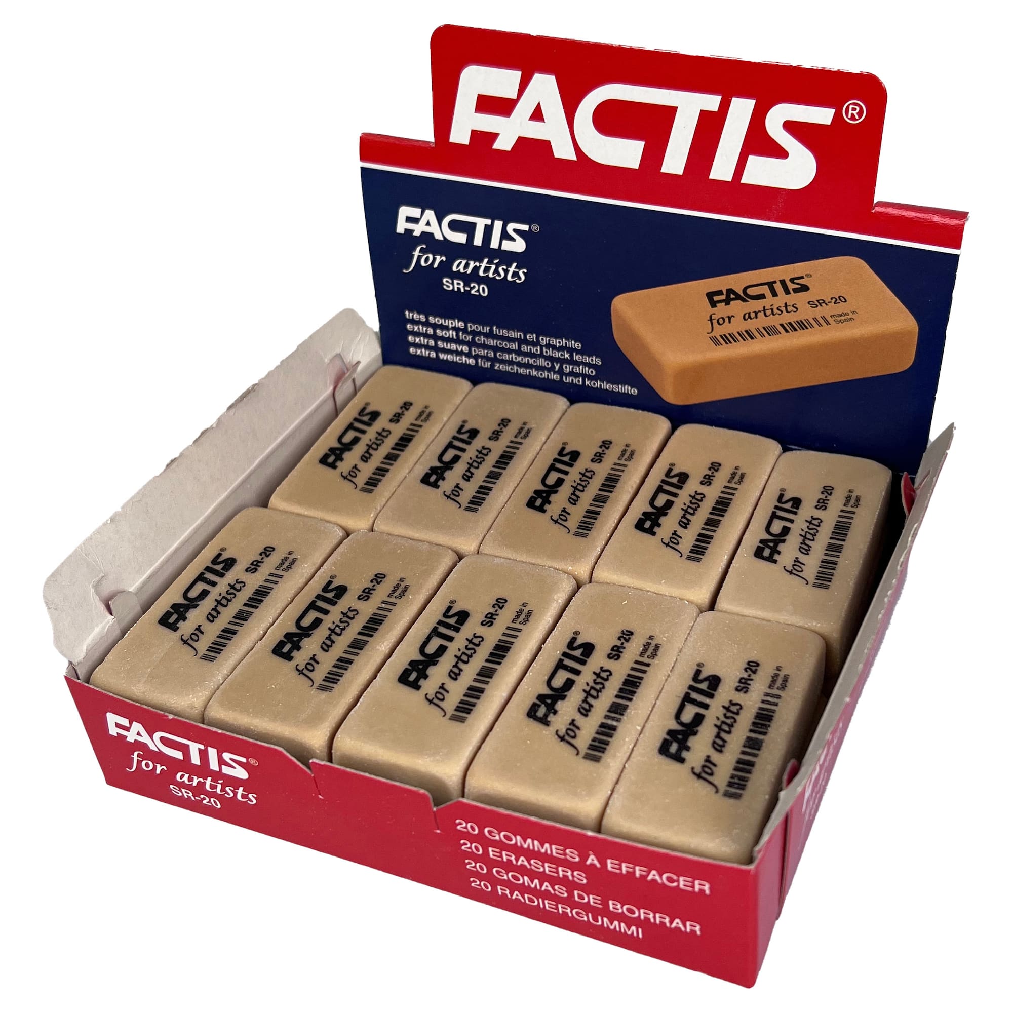 General's® Factis® 20 Piece Eraser Box